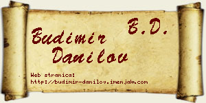 Budimir Danilov vizit kartica